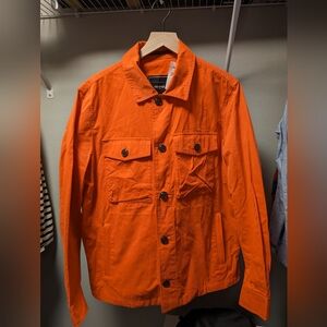 NWT $398 Todd Snyder CPO Orange Cotton Nylon Olemetex Jacket Size Medium